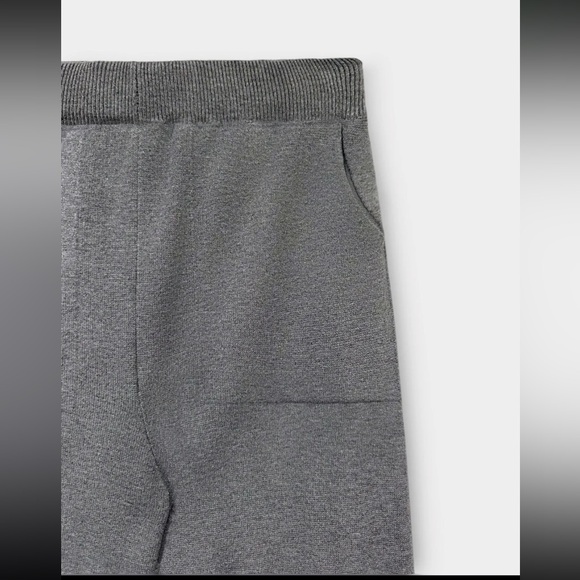 MADE IN ITALY KNIT WIDE LEG PANTS WITH POCKETS - Picture 2 of 3